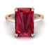 Classic Emerald Cut Ruby Engagement Ring - Jakes No. 11